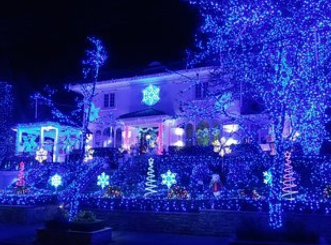 Christmas light installation